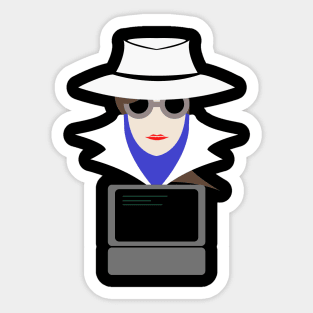 Lady White (Cauc W/Computer): A Cybersecurity Design Sticker